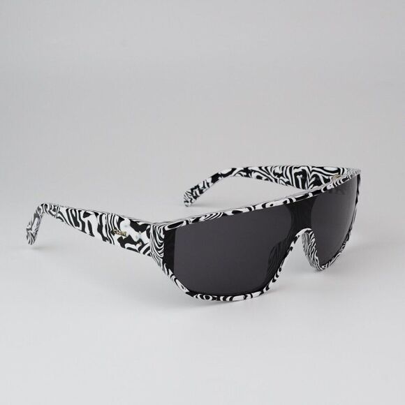 NEW Celine CL40195I 04A Shiny Zebra Smoke Shield Mask Unisex Sunglasses - Picture 1 of 12